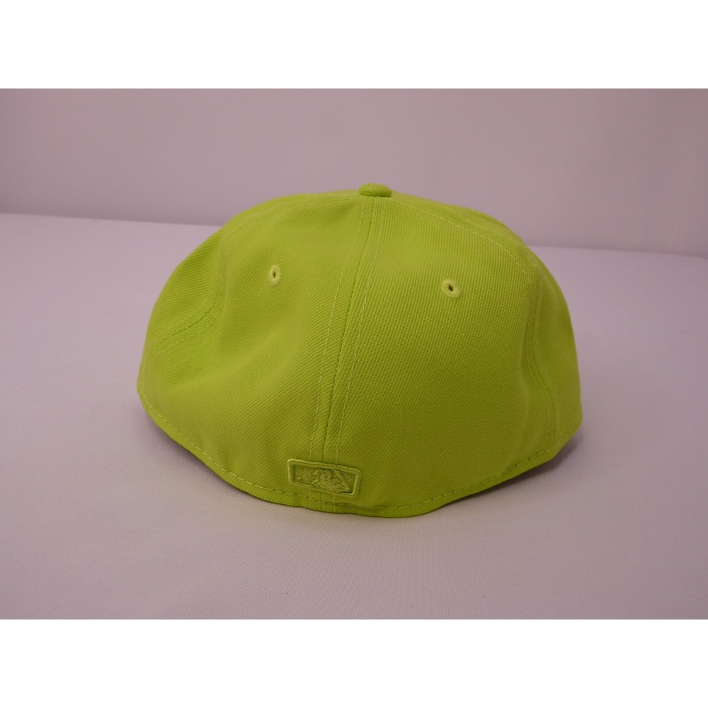 NWT New Era 59Fifty MLB Genuine Los Angeles Dodgers LA Neon Fitted Hat Cap 7 1/4 - Picture 3 of 5